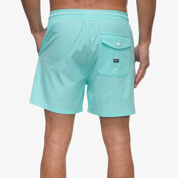 Marzo E/W Wvn Short - Aruba Blue - Back View