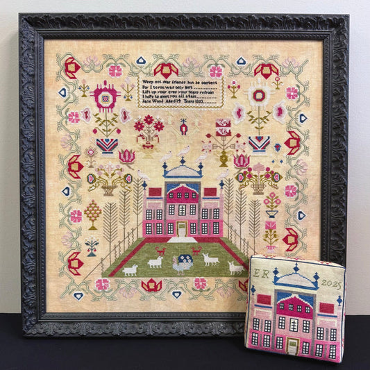 Maximum Cross Stitch, Evertote, and Roxy Floss Co - Jane Wood 1853 (Sampler September 2025)- Booklet Chart IH and/or Roxy Floss