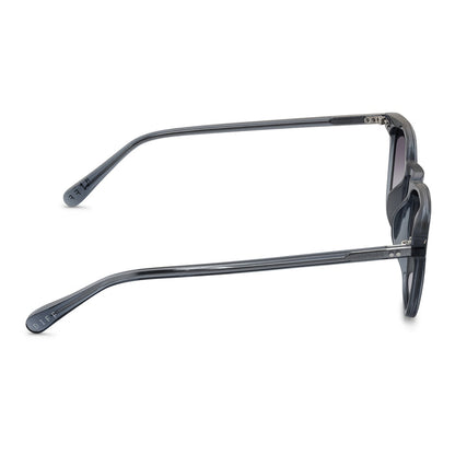 diff eyewear maxwell square sunglasses with a blue night sky frame and grey gradient polarized lens side view