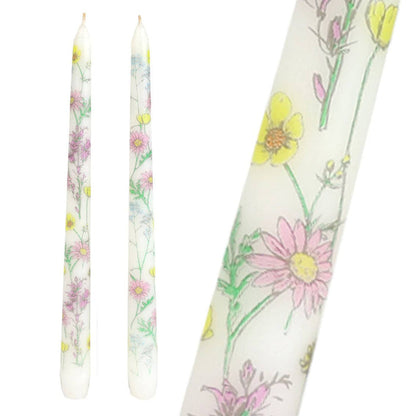 Meadow Taper Dinner Candles - 2 Pack | Spring Decor |