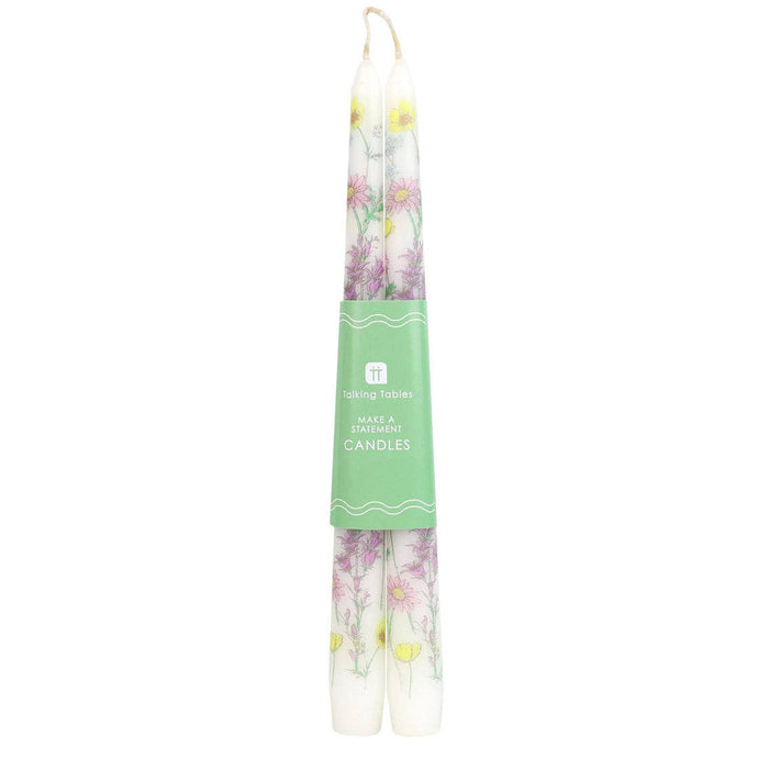 Meadow Taper Dinner Candles - 2 Pack | Spring Decor |