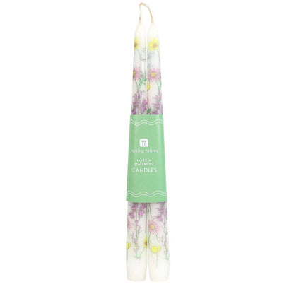 Meadow Taper Dinner Candles - 2 Pack | Spring Decor |