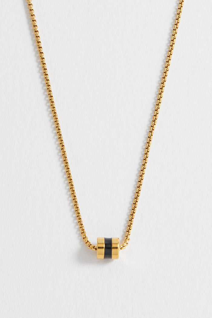 Men's Enamel Bead Necklace