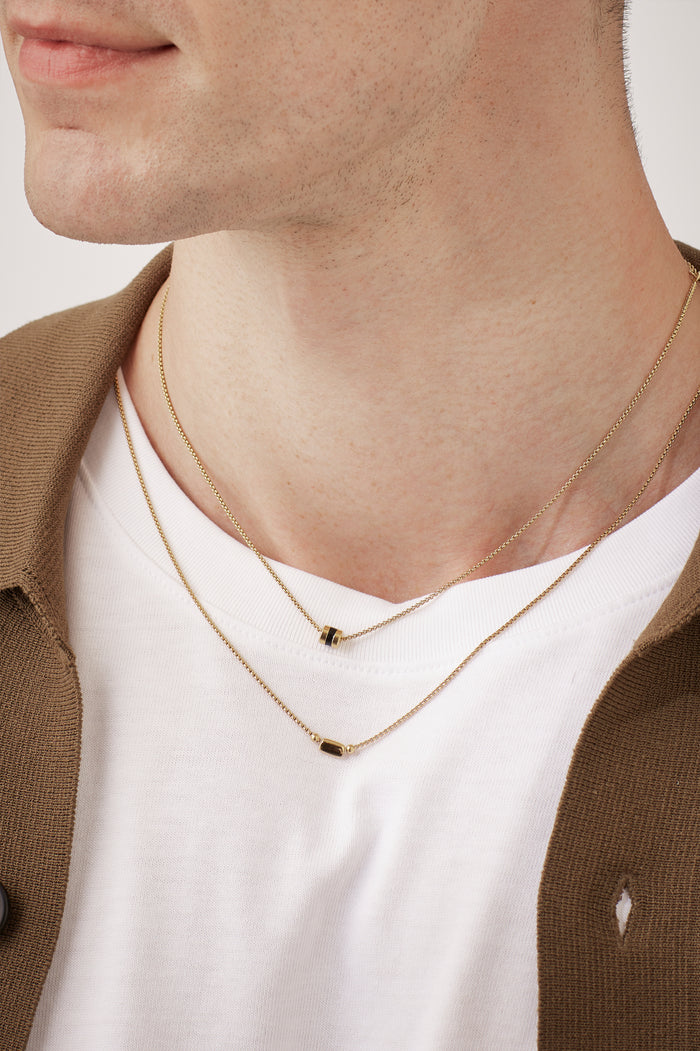 Men's Enamel Bead Necklace
