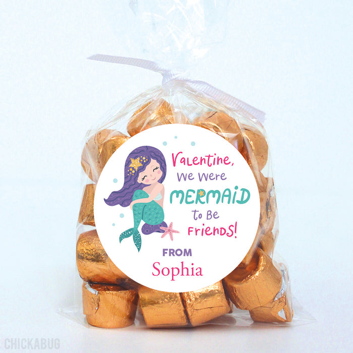 Mermaid Valentine's Day Stickers