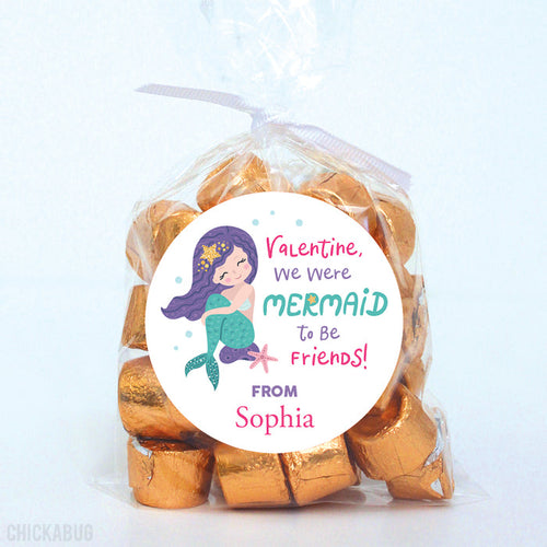 Mermaid Valentine's Day Stickers