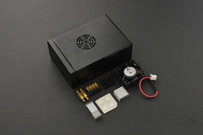 Metal Case with Heatsink & Fan for Raspberry Pi 4 Model B [Discontinued] by DFRobot - The Pi Hut