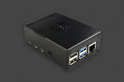 Metal Case with Heatsink & Fan for Raspberry Pi 4 Model B [Discontinued] by DFRobot - The Pi Hut