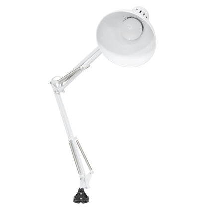 Metal Swing Arm Clamp Lamp for Drafting/Drawing/ Adjustable Top Tables with LED Bulb Included White- 12024