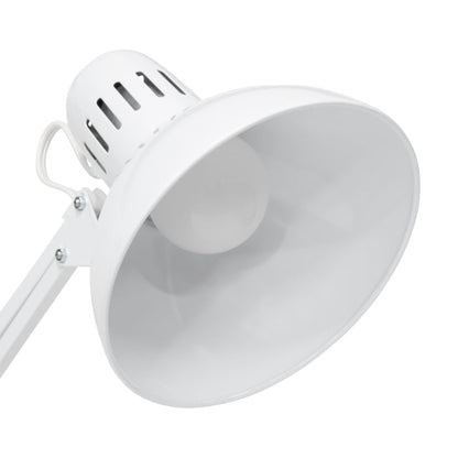 Metal Swing Arm Clamp Lamp for Drafting/Drawing/ Adjustable Top Tables with LED Bulb Included White- 12024