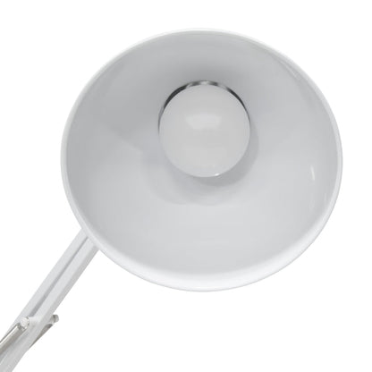 Metal Swing Arm Clamp Lamp for Drafting/Drawing/ Adjustable Top Tables with LED Bulb Included White- 12024
