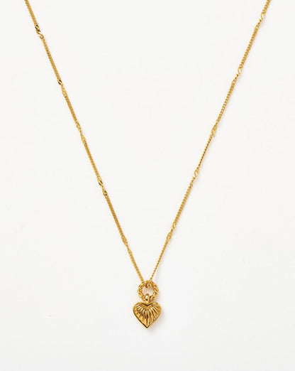 Mini Ridge Heart Charm Pendant Necklace Necklaces Missoma