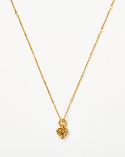 Mini Ridge Heart Charm Pendant Necklace Necklaces Missoma
