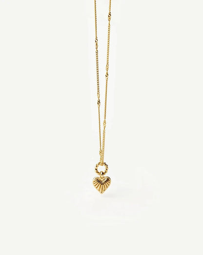 Mini Ridge Heart Charm Pendant Necklace Necklaces Missoma