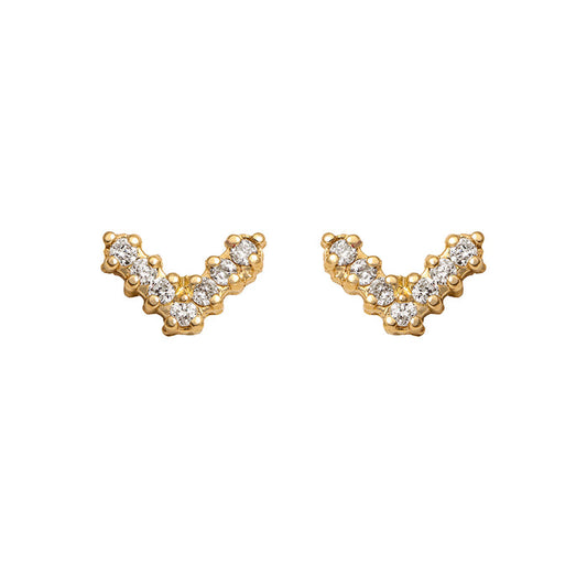 Mini V Pave Studs