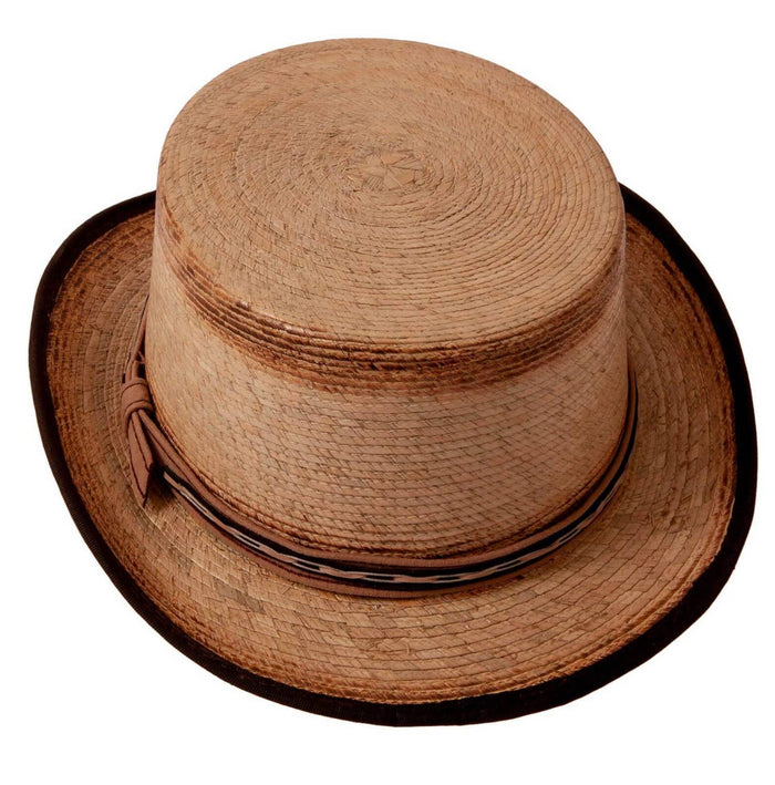 Miramar Straw Top Hat Distressed