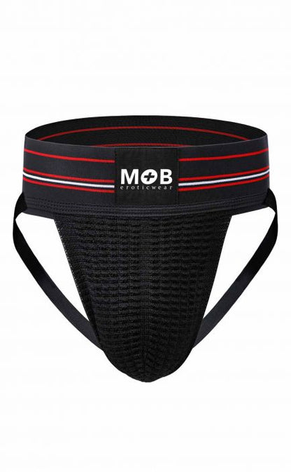 Mob Fetish Jockstrap Black Medium 3in Waistband Intimates Adult Boutique