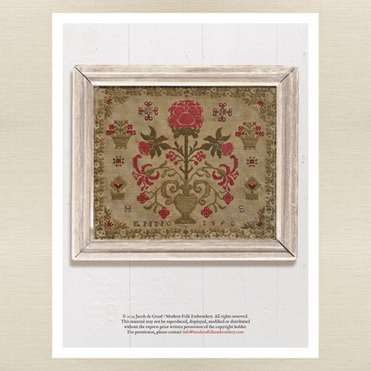 Modern Folk Embroidery - A Cloud of Sweetness: HS 1850 - Booklet Chart and/or Roxy Floss