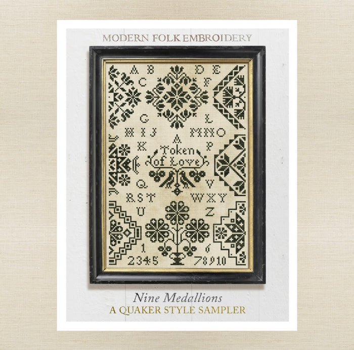 Modern Folk Embroidery - Nine Medallions: A Quaker Style Sampler - Booklet Chart