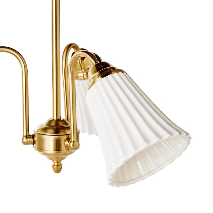 Mossman Porcelain 3 Light Pendant Ivory 50x93cm