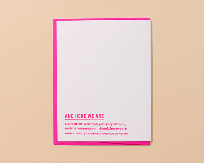 Mother's Day "Spa Day" Letterpress Card