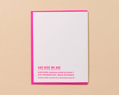 Mother's Day "Spa Day" Letterpress Card