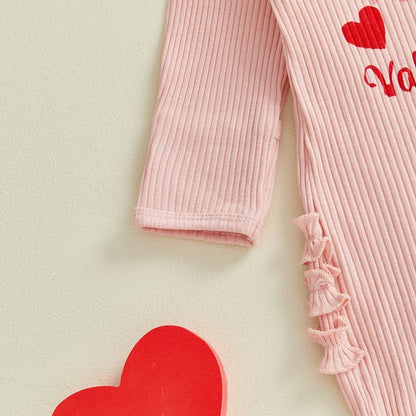 MY 1ST VALENTINE'S DAY Ruffle Jumpsuit