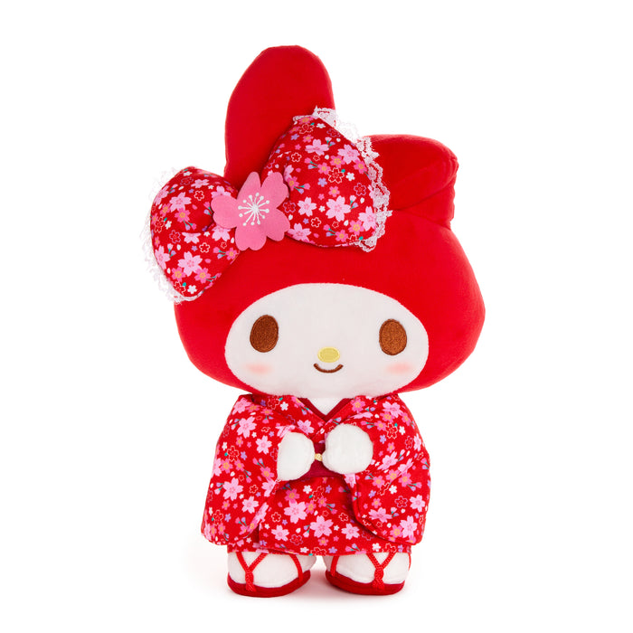 My Melody 14" Red Standing Plush (Spring Kimono Series) Plush NAKAJIMA CORPORATION