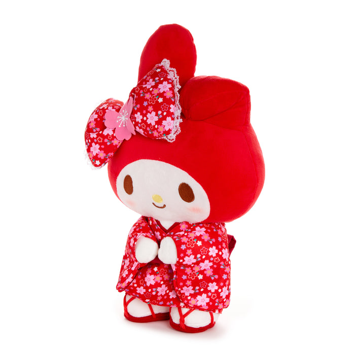 My Melody 14" Red Standing Plush (Spring Kimono Series) Plush NAKAJIMA CORPORATION