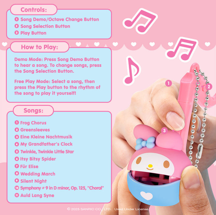 My Melody Mini Otamatone Melody Charm Accessory Hamee.com - Hamee US