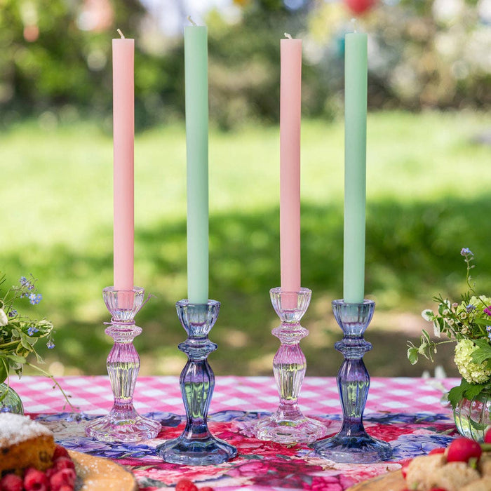 Navy Glass Candle Holder | Everyday Decor |
