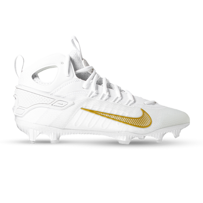 Nike Huarache 9 Elite Lacrosse Cleats - White/Gold