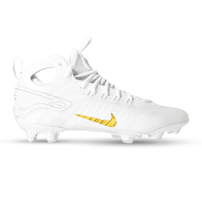 Nike Huarache 9 Elite Lacrosse Cleats - White/Gold