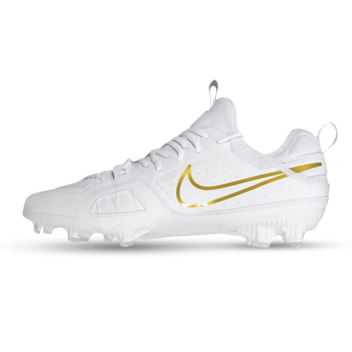 Nike Huarache 9 Varsity Lacrosse Cleats - White/Gold