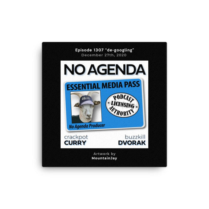 NO AGENDA 1307 - customizable canvas cover art