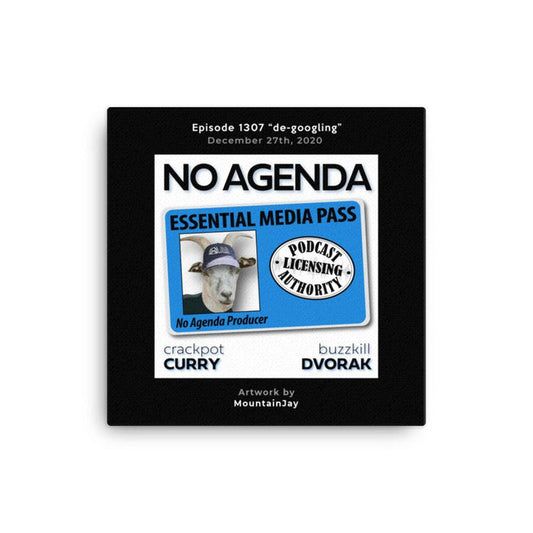 NO AGENDA 1307 - customizable canvas cover art