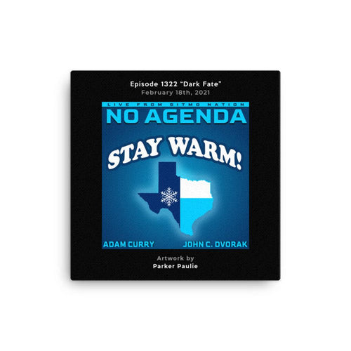 NO AGENDA 1322 - customizable canvas cover art