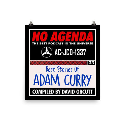 NO AGENDA 1337 - cover art poster print