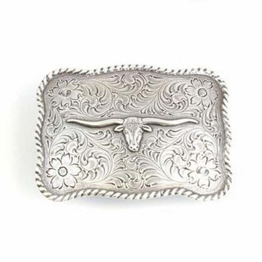 Nocona Rectangle Steerhead Belt Buckle