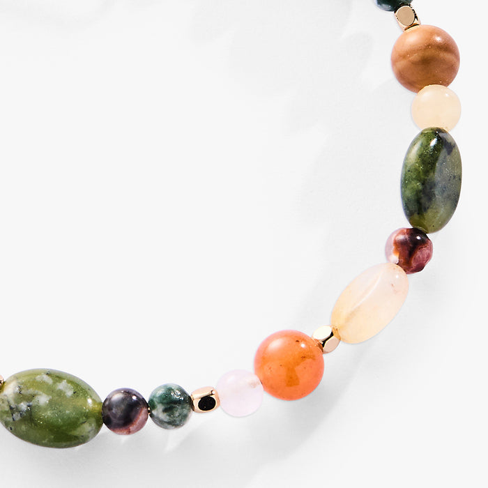 Nugget Semi-Precious Beaded Bangle