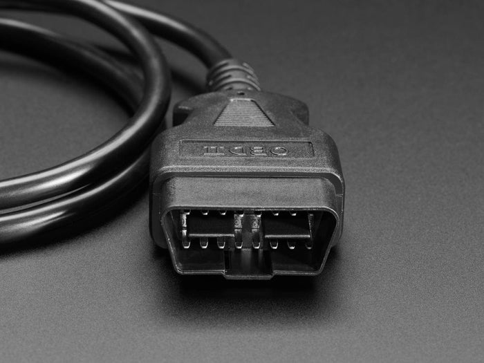 OBD Plug (16-pin) to DE-9 (DB-9) Socket Adapter Cable (1 meter long) by The Pi Hut - The Pi Hut