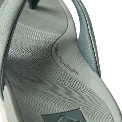 Close-up of the footbed and straps of the Offshore sandal facing right, showing comfort and contouring details.