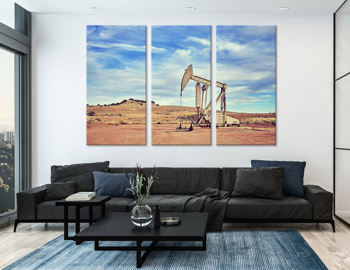 Oil Derrick Canvas Print #3821