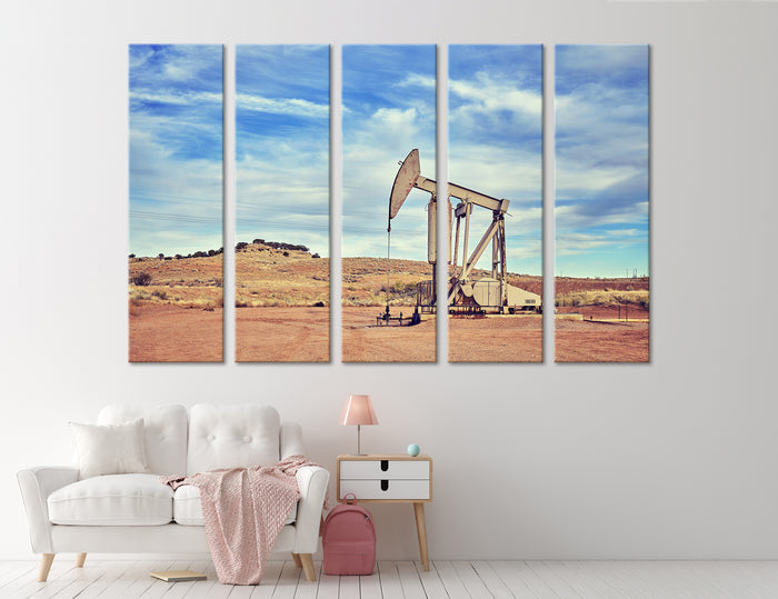 Oil Derrick Canvas Print #3821