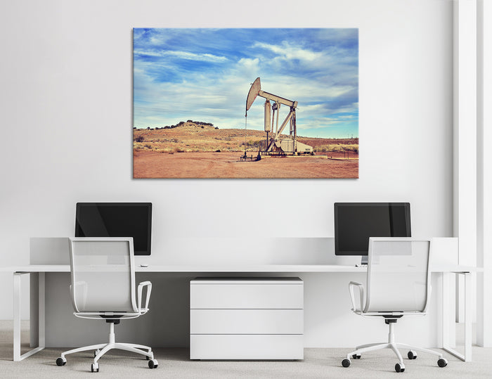 Oil Derrick Canvas Print #3821