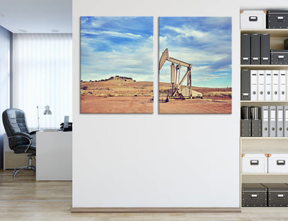 Oil Derrick Canvas Print #3821