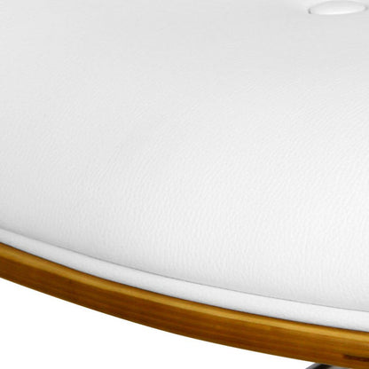 One Bar Stools Gas Lift Leather White -Home Living Store - -