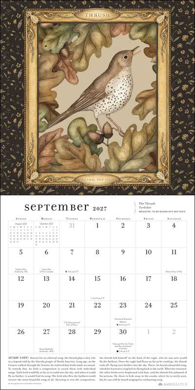 Ornithography 2027 Wall Calendar by Jessica  Roux