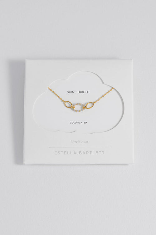 Oval Link CZ Chain Necklace