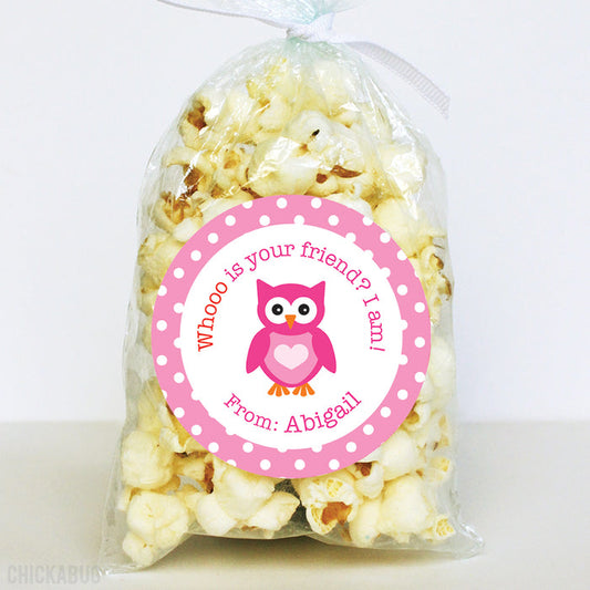 Owl Valentine's Day Stickers
